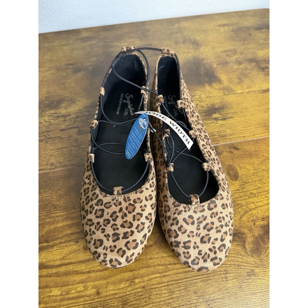Seychelles Women's Size 6.5 Wide Memory Foam Leopard Cheetah Print Flats‎